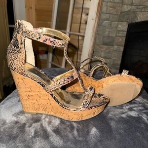 Stylish Cork Wedge Sandals